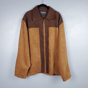 Jibani Italy Style faux suede leather jacket Sz XL